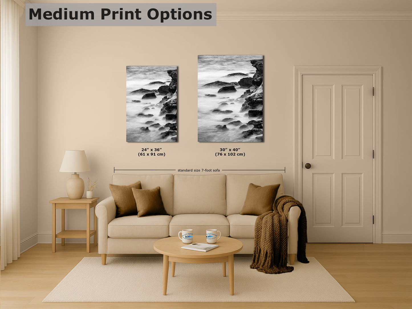 Point Lobos Carmel California Coastline Abstract Ocean Picture, Relaxation Artwork Nature Photo for Meditation, Office, Dorm, House Decor