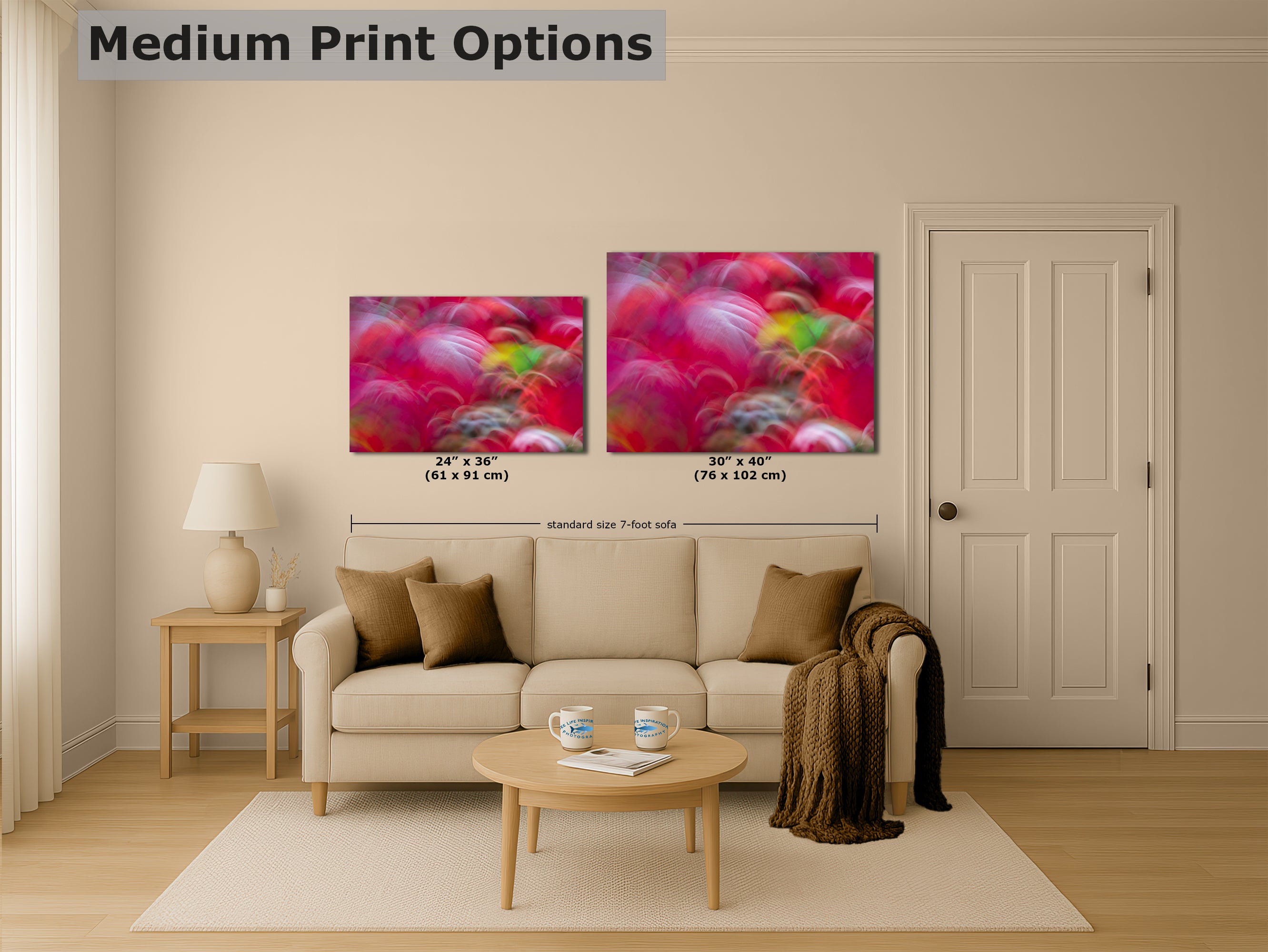 Fall Colors Forest Picture Impressionist Art, Nature Photo Relaxation Artwork, Forest Bathing Wall Decor for Bohemian Style House Decor