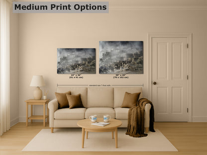 Mammoth Hot Springs Yellowstone National Park Nature Photo | Wyoming Mountain Picture Relaxation Artwork for Meditation or House Decor