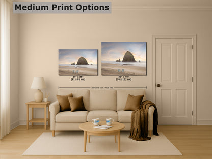 Cannon Beach Oregon Coast Ocean Picture Nature Photo, Haystack Rocks, Coastal Beach House Decor for Ocean Lovers