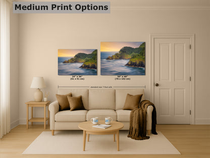 Haceta Head Lighthouse Picture, Oregon Coastline Ocean Picture, Pacific Northwest Beach Photo Framed Coastal Decor for Ocean Lovers
