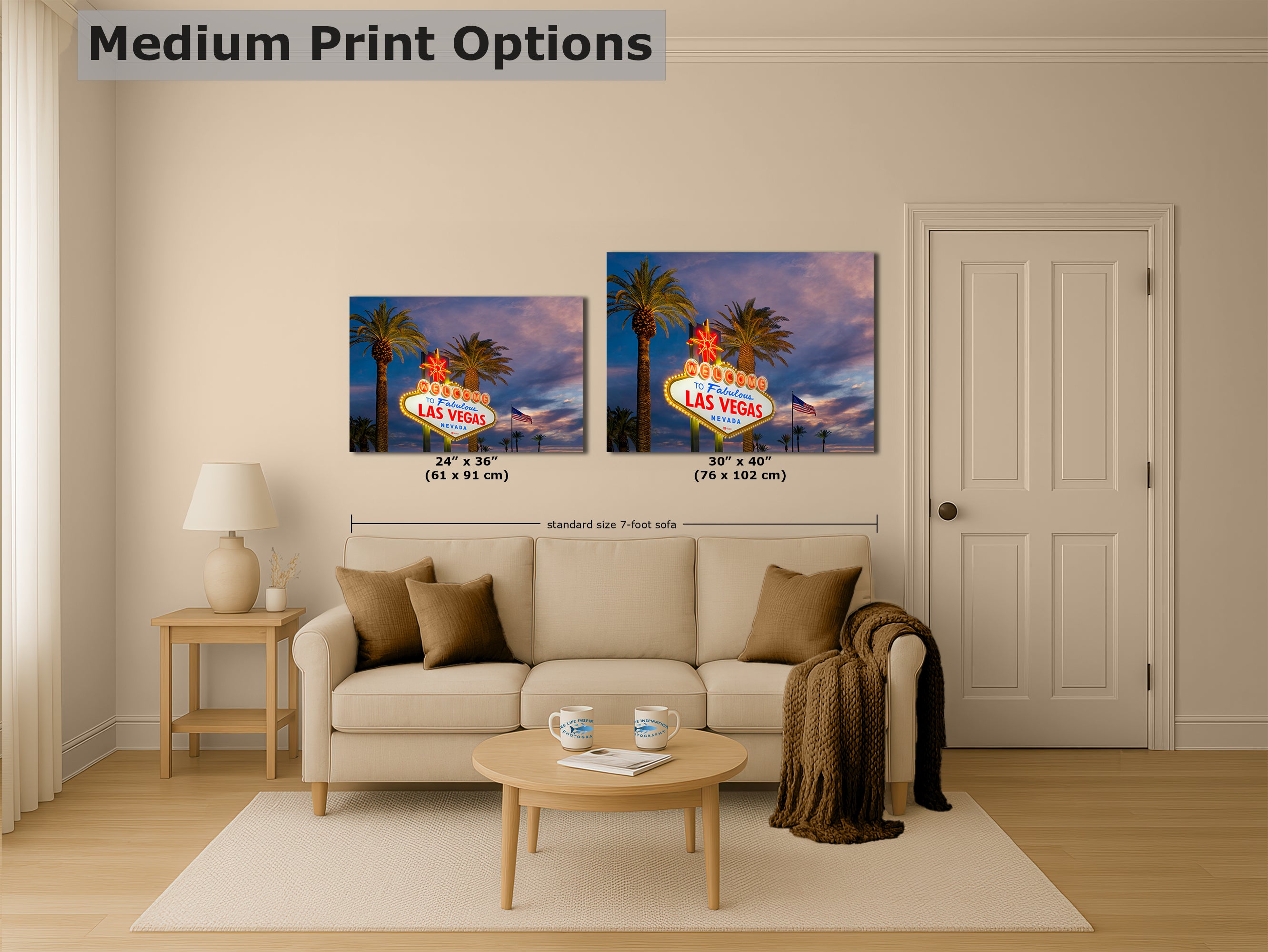 Welcome to Fabulous Las Vegas Nevada Sign Casino Decor, Souvenir Wall Art, Gambling Theme Giant Canvas Print, Neon Sign