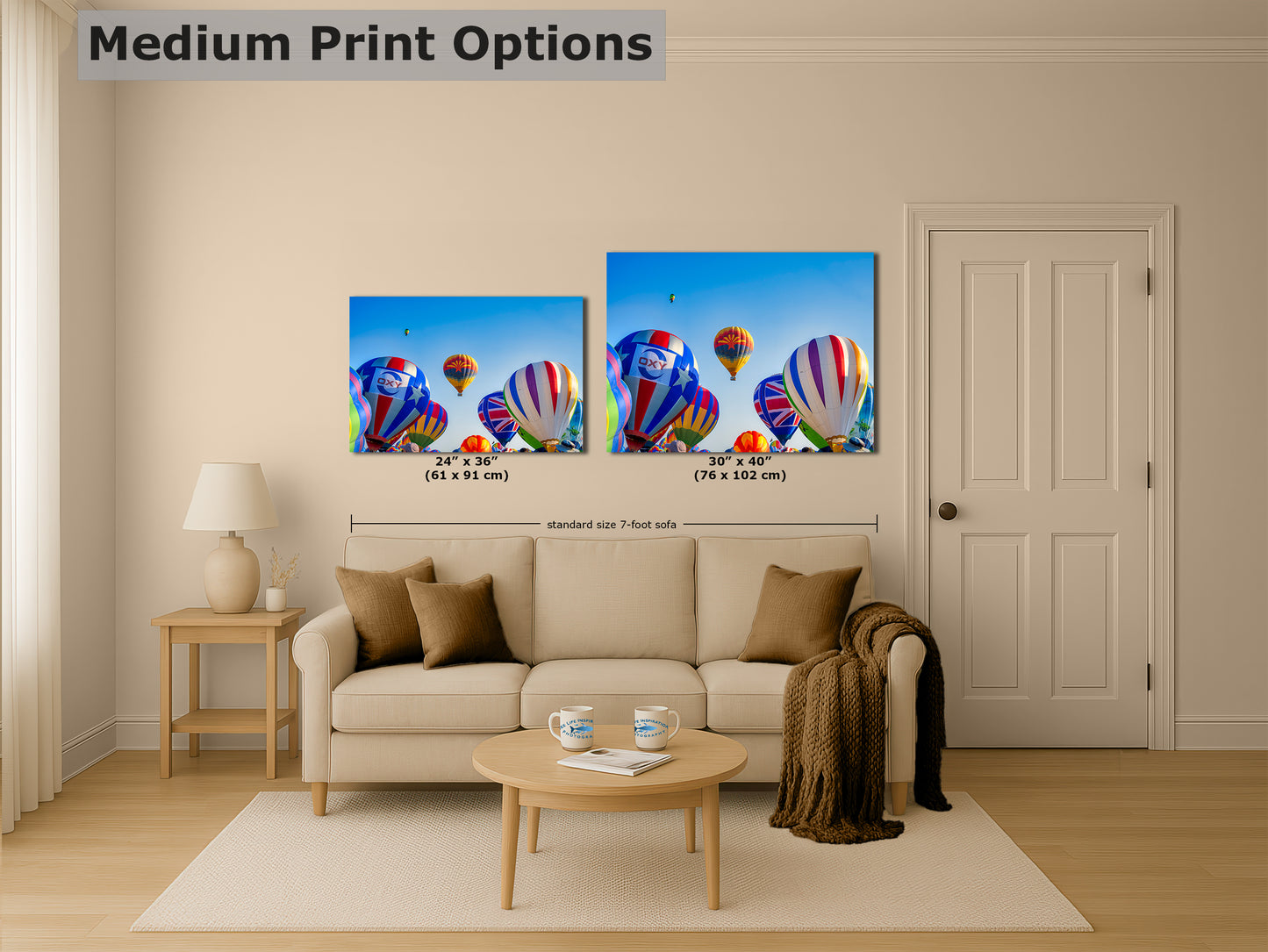 Hot Air Balloon Festival Mass Ascension Arizona Flag, Albuquerque New Mexico Balloon Fiesta Wall Art | Office, Cubicle & House Decor