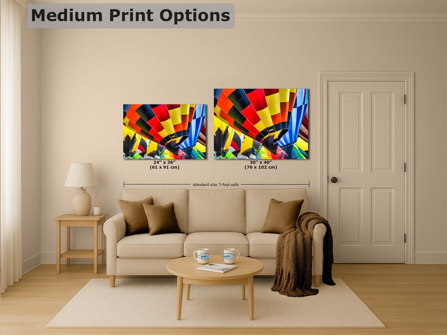 Hot Air Balloon Festival Mass Ascension Close Up | Albuquerque New Mexico Balloon Fiesta Wall Art | Office, Cubicle & House Decor