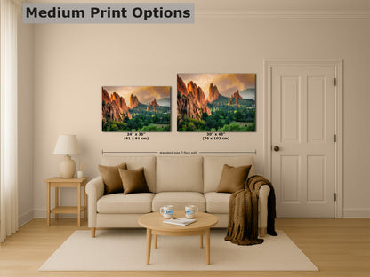 Garden of the Gods Colorado Mountain Picture Nature Photo, Rocky Mountain Relaxation Artwork for Meditation, Office, & House Decor