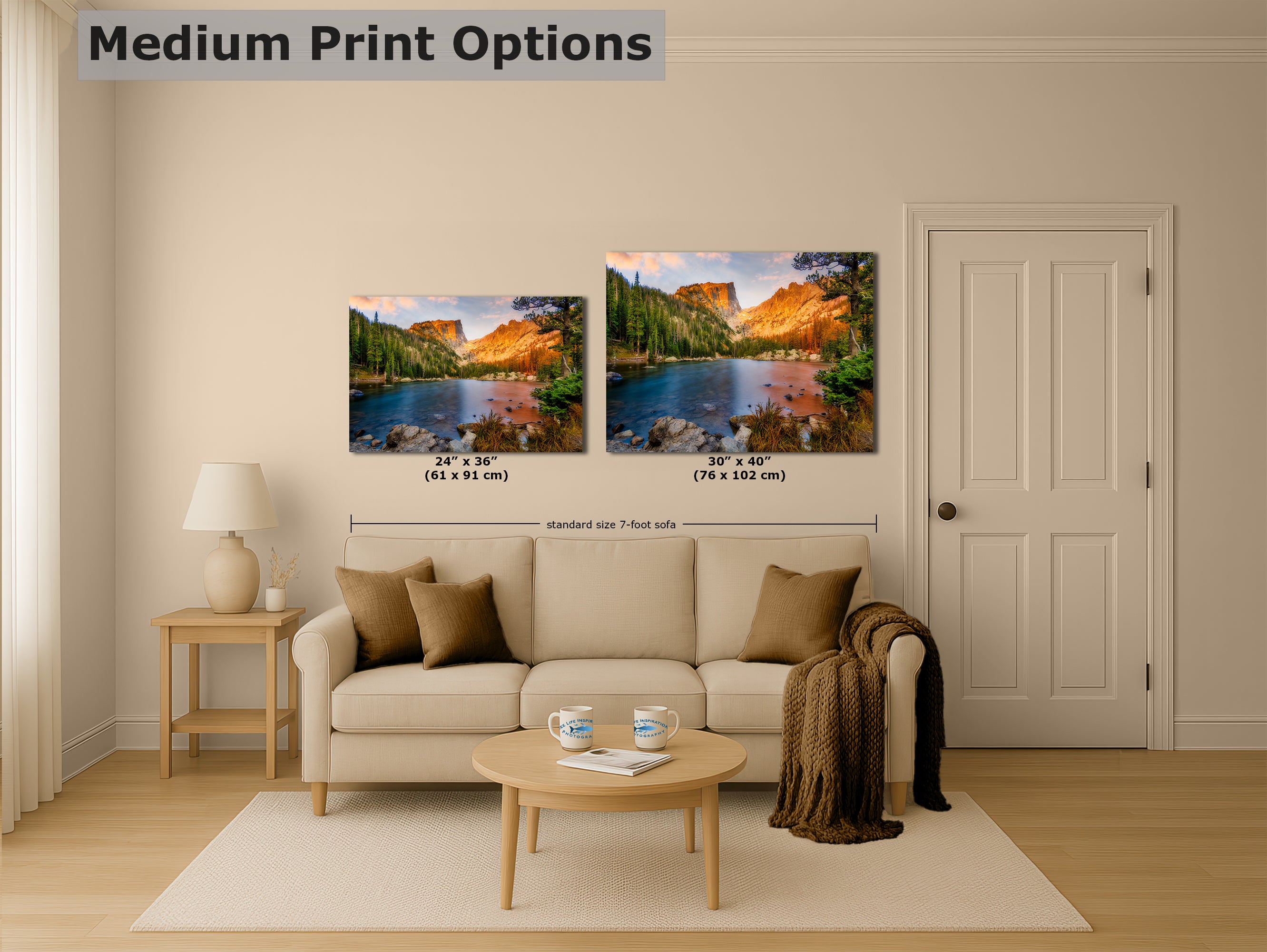 Dream Lake Rocky Mountain National Park Mountain Picture Nature Photo, Relaxation Artwork for Meditation, Office, Apartment & House Decor