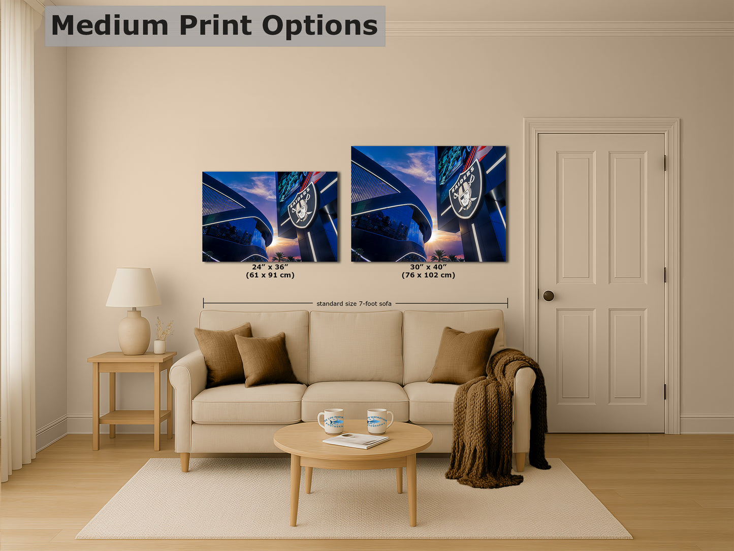 Las Vegas Raiders Football Decor, Allegiant Stadium Photograph Poster, NFL Man Cave, Dorm Room & Office Wall Art