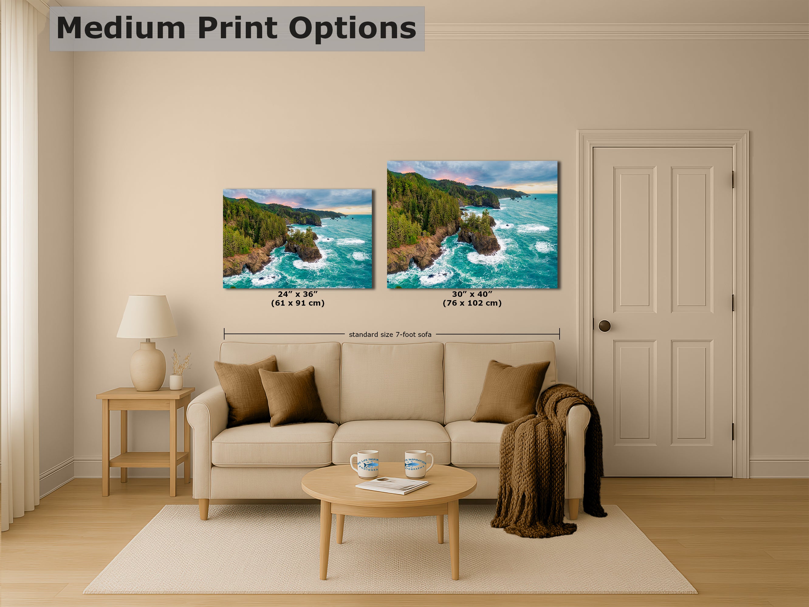 Oregon Coast Ocean Picture, Pacific Northwest Rocky Coastline Nature Photo