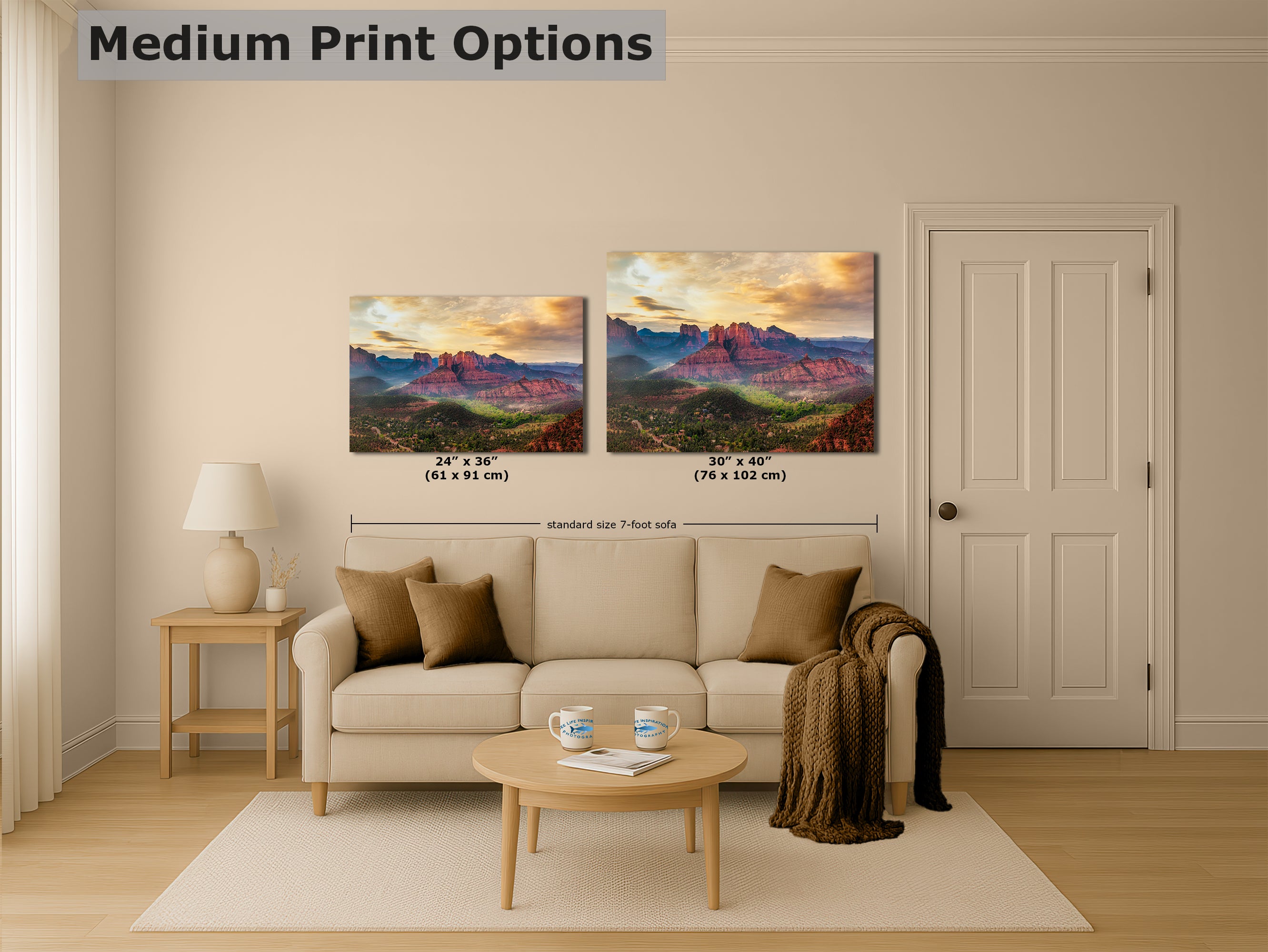 Cathedral Rock View, Sedona Arizona Desert Picture Nature Photo Relaxation Artwork for Meditation, Office, and House Decor