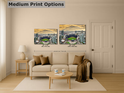 San Diego Padres Baseball Stadium Petco Park Sunset Canvas Print