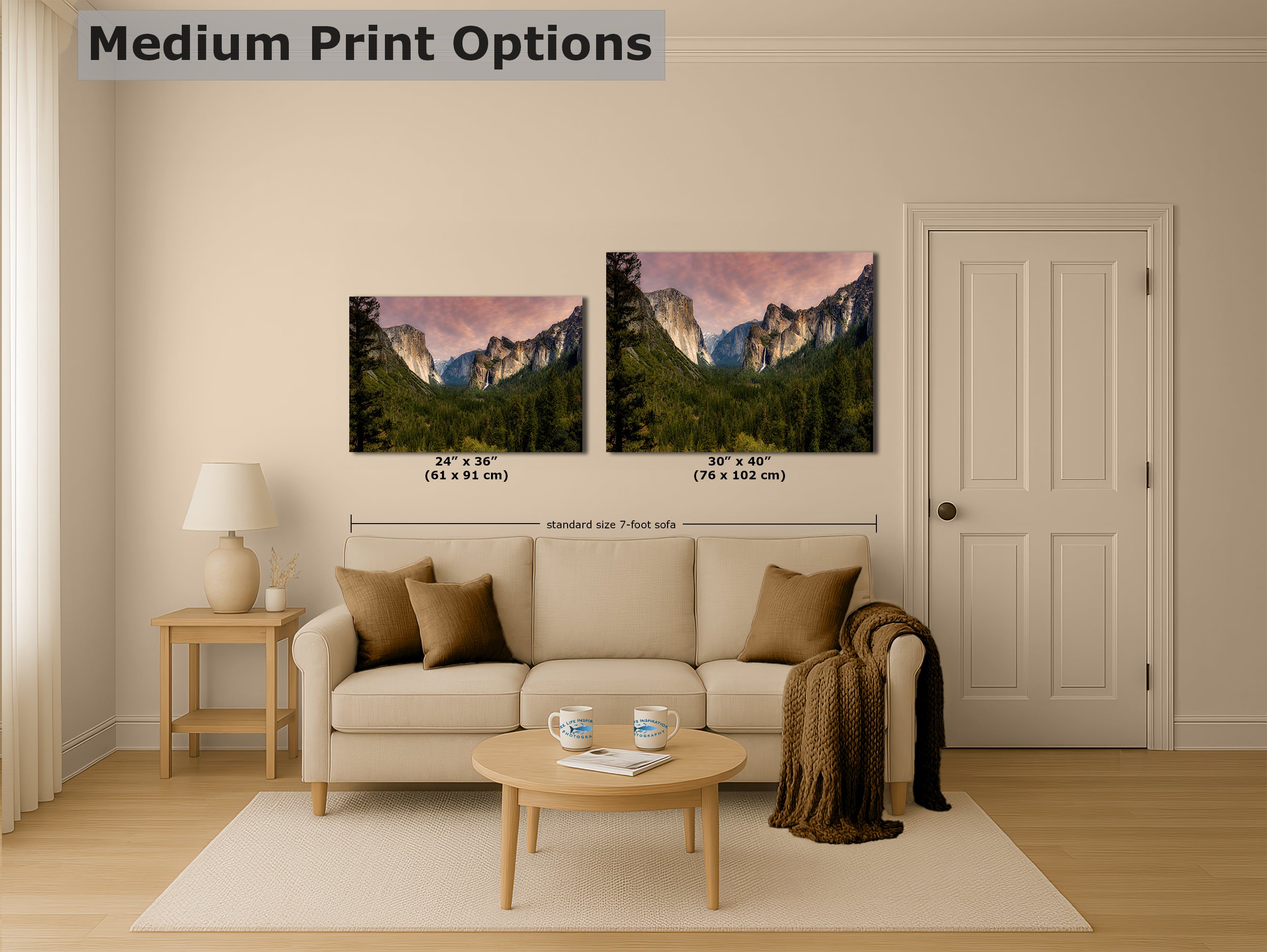 Yosemite National Park Mountain Picture Nature Photo Bohemian Relaxation Artwork for Meditation