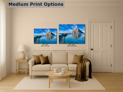 Morro Bay California Coastline Ocean Picture Nature Photo, Morro Rock Coastal Relaxation Artwork, Dorm Room, Office & House Decor