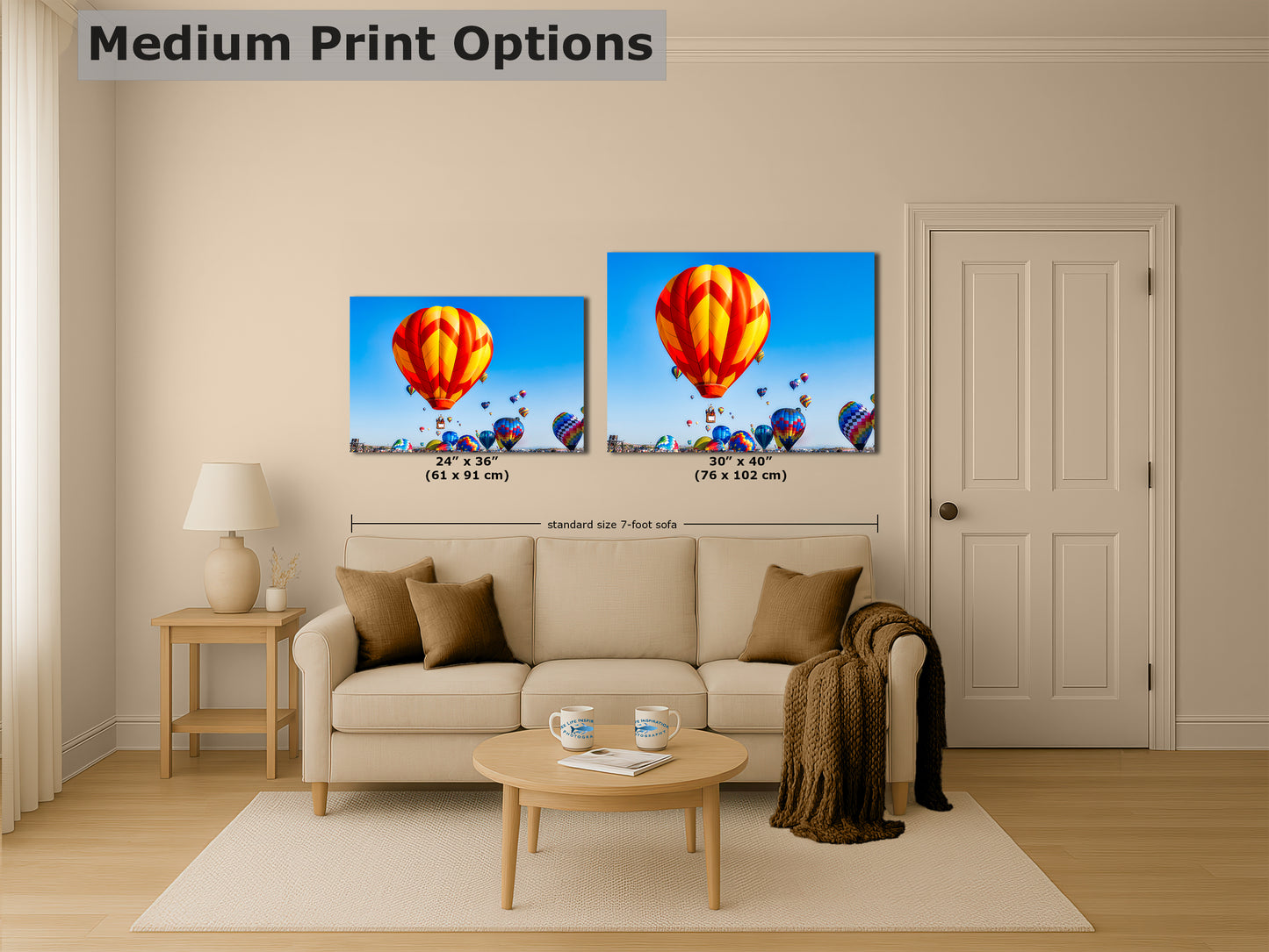 Hot Air Balloon Festival Mass Ascension | Albuquerque New Mexico Balloon Fiesta Wall Art | Office, Cubicle & House Decor