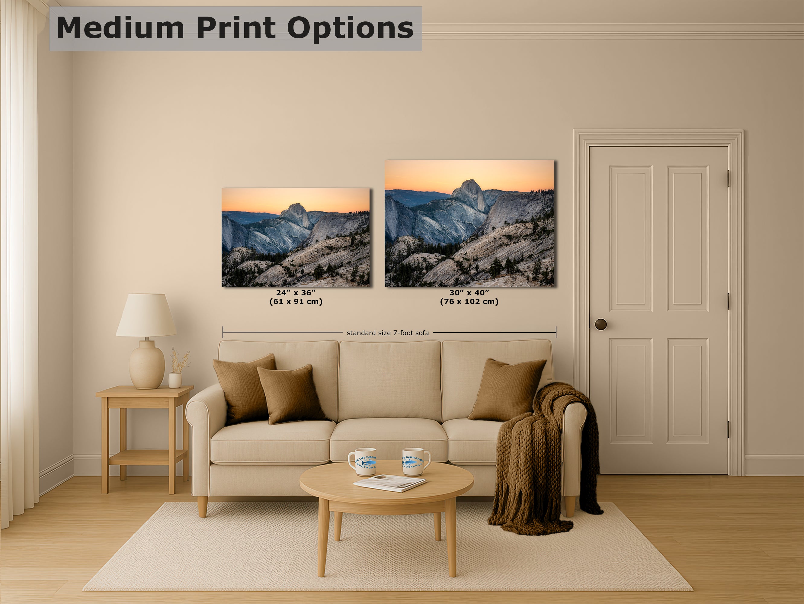 Glacier Point Yosemite National Park Mountain Picture, Half Dome Nature Photo Canvas Relaxation Artwork