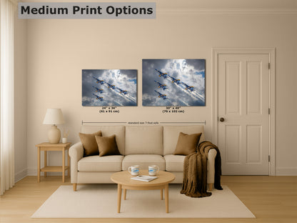 Blue Angels Artwork, FA-18 Super Hornet Military Aircraft Aviation Wall Decor