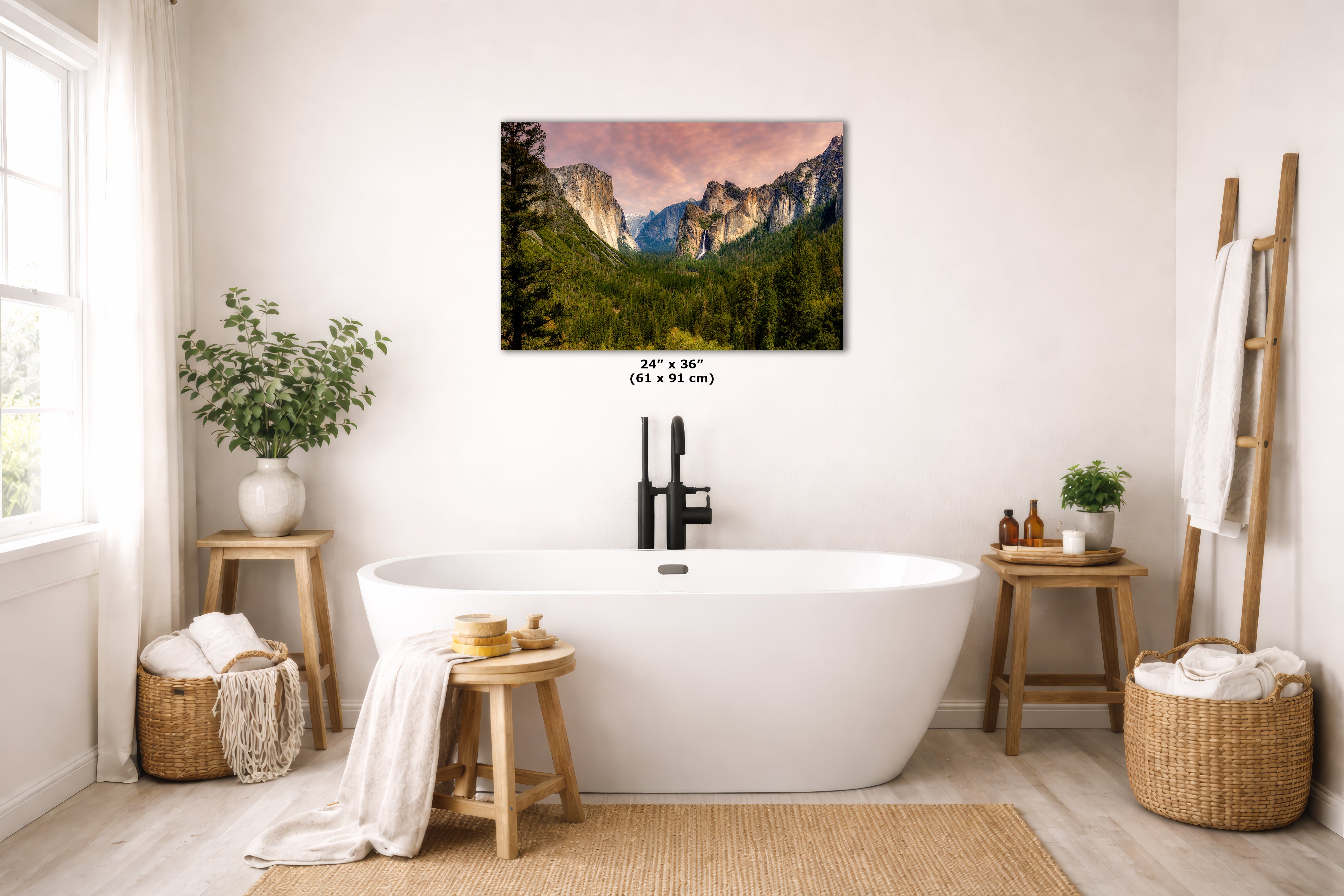 Yosemite National Park Mountain Picture Nature Photo Bohemian Relaxation Artwork for Meditation
