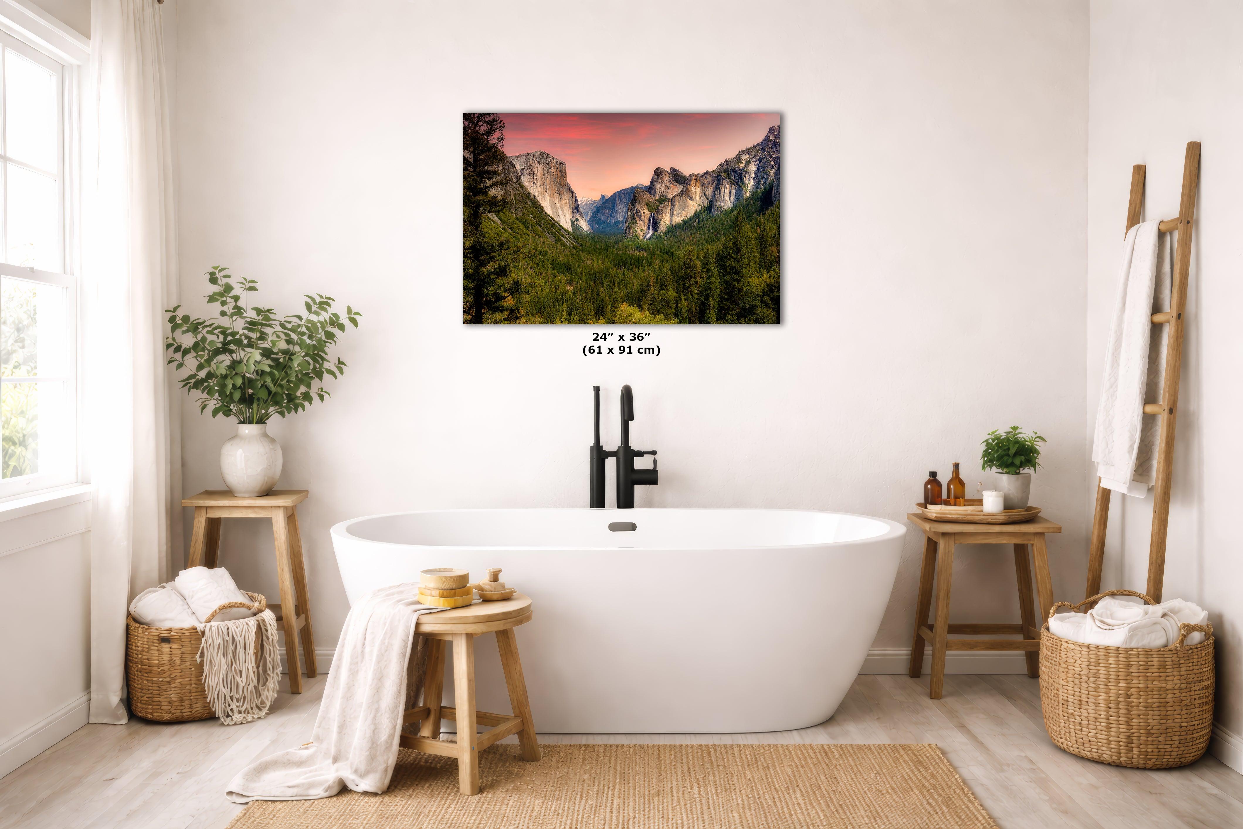 Yosemite National Park Mountain Picture Nature Photo Bohemian Relaxation Artwork for Meditation