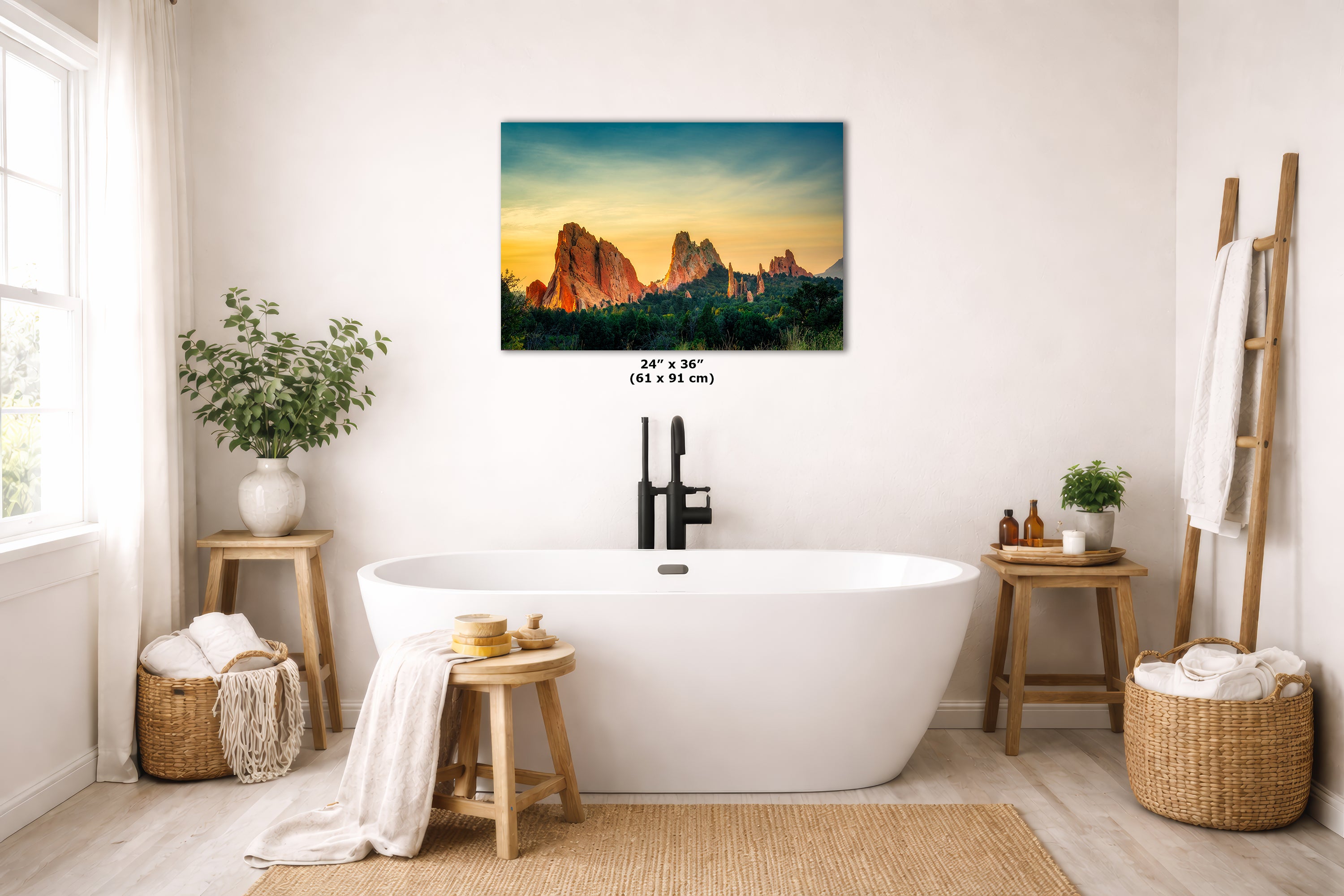 Garden of the Gods Colorado Mountain Picture, Nature Photo of Rocky Mountains for Meditation Relaxation Artwork Bohemian House Decor