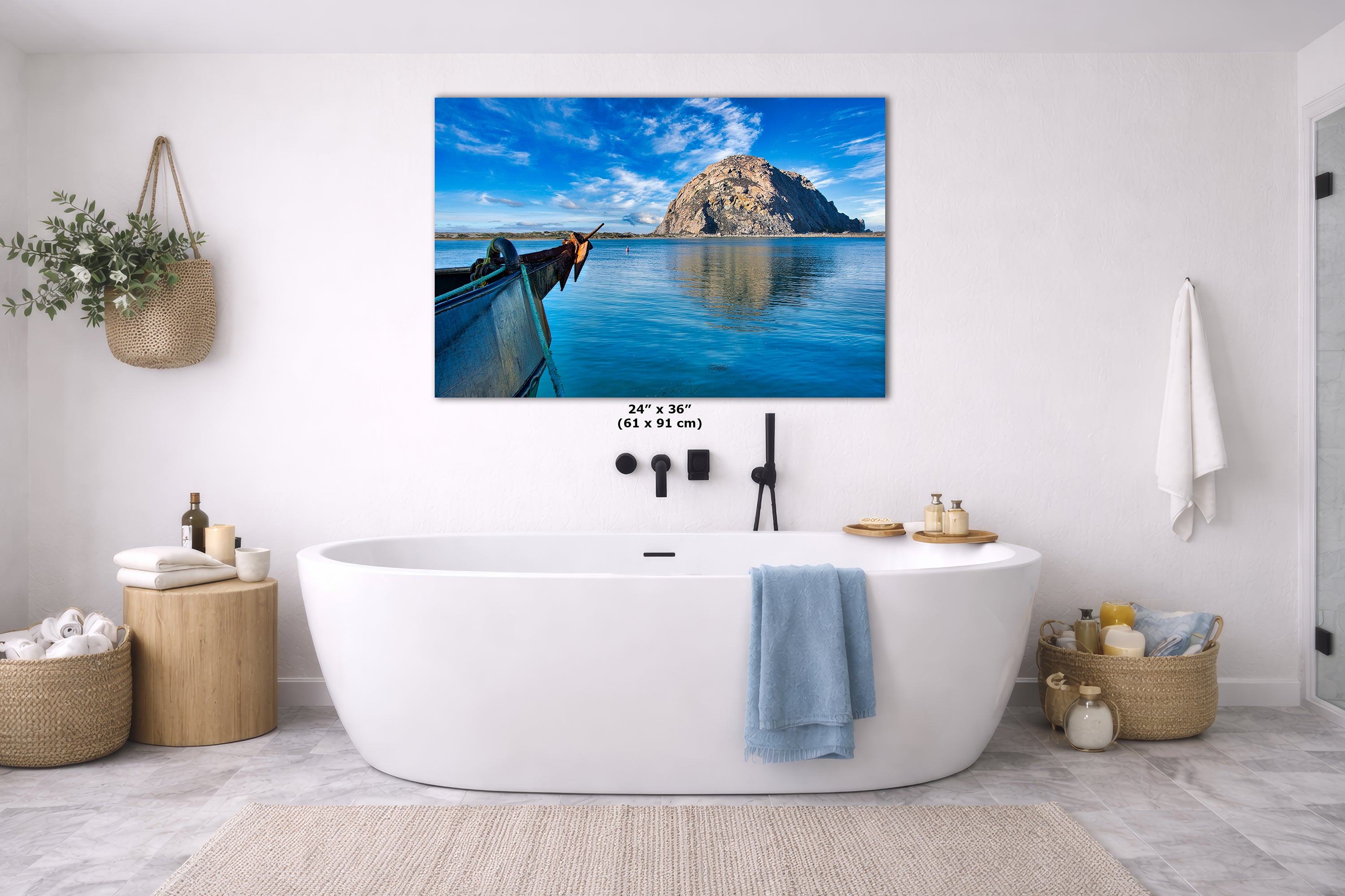 Morro Bay California Coastline Ocean Picture Nature Photo, Morro Rock Coastal Relaxation Artwork, Dorm Room, Office & House Decor