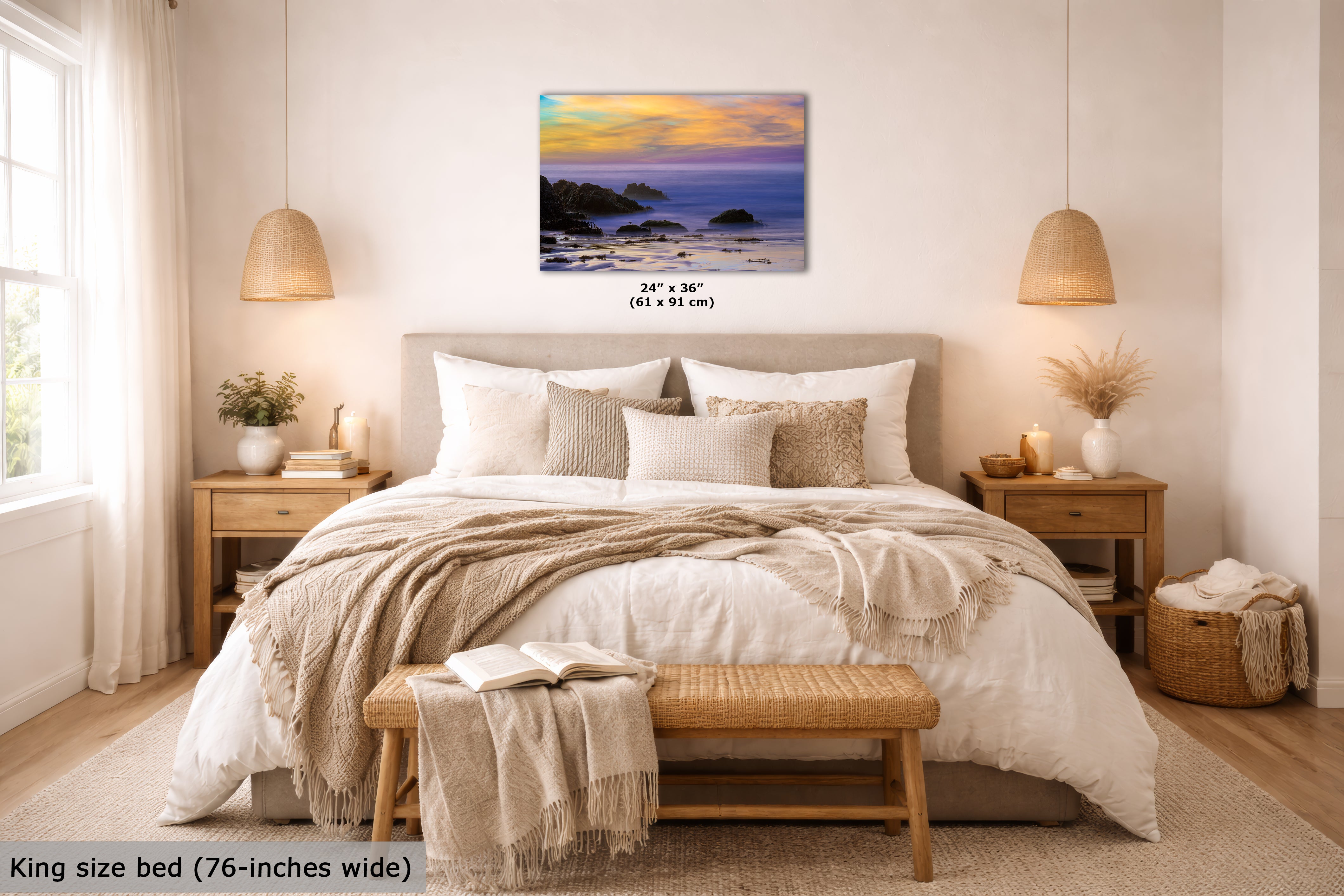 Limited Edition Fine Art Photography Ocean Picture, Pfeiffer Beach Big Sur Sunset