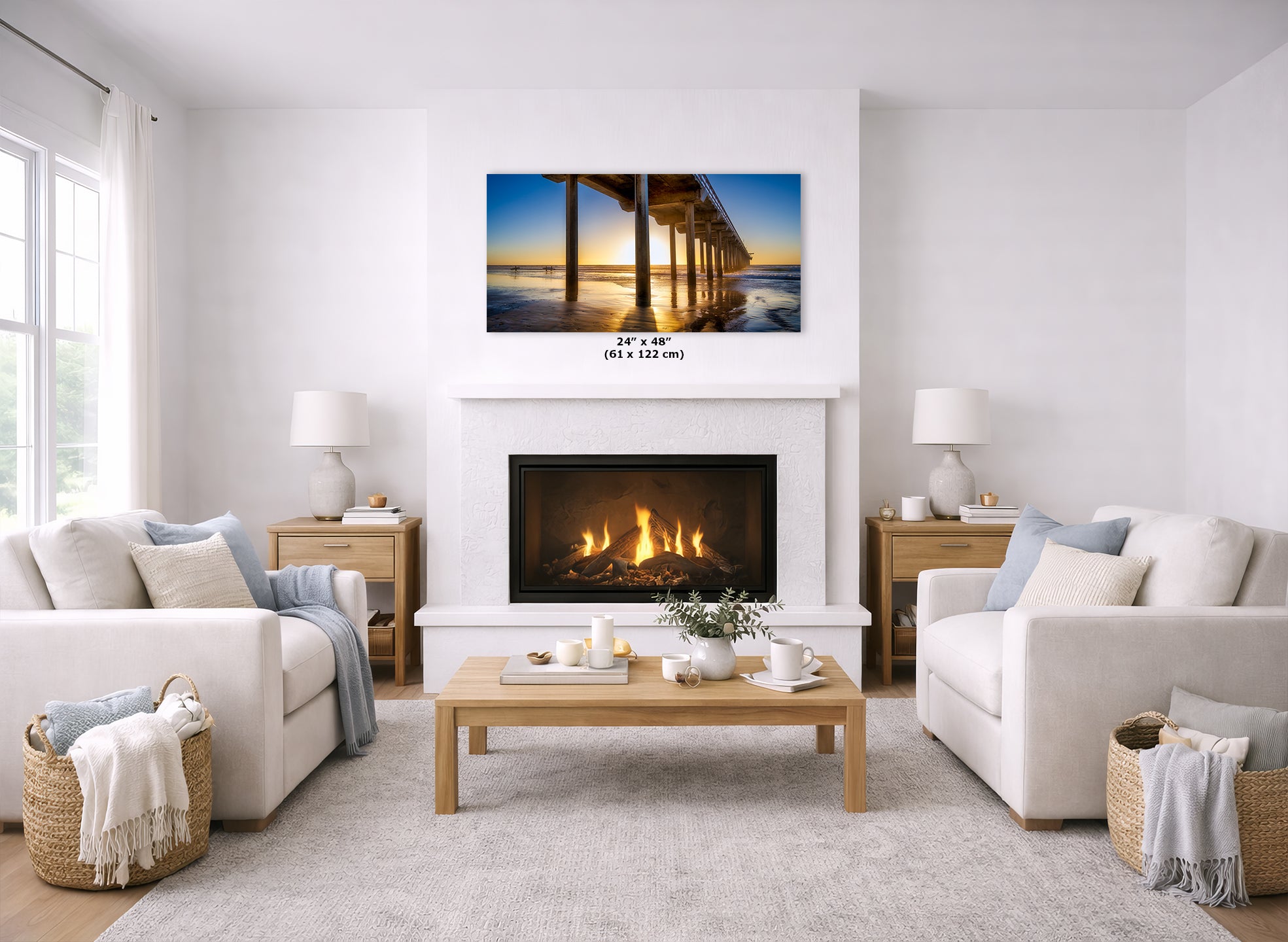 Limited Edition Fine Art Photography, Ocean Picture California Coastline Scripps Pier Sunset