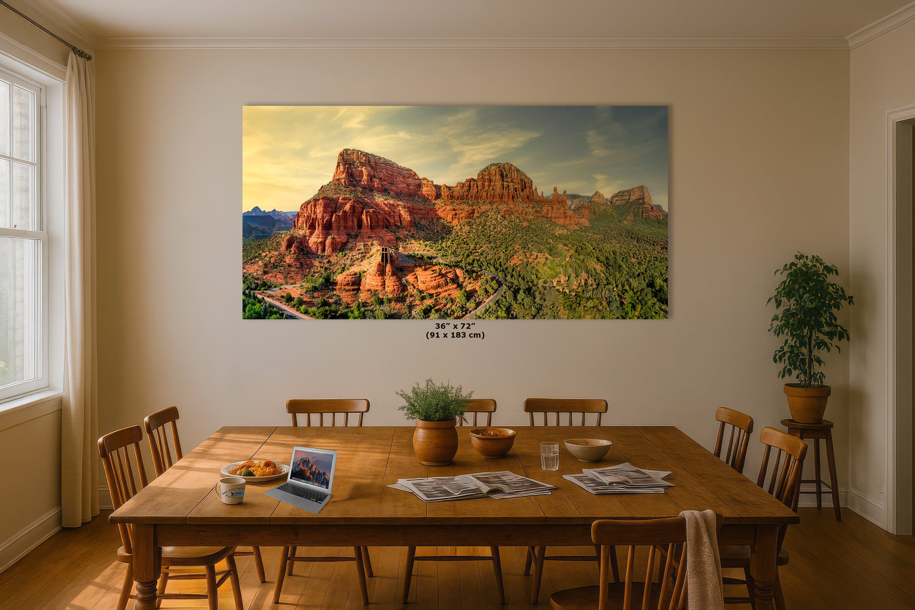 Chapel of the Holy Cross Sedona Arizona Desert Picture, Southwestern Nature Photo, Church and Canyon Photography
