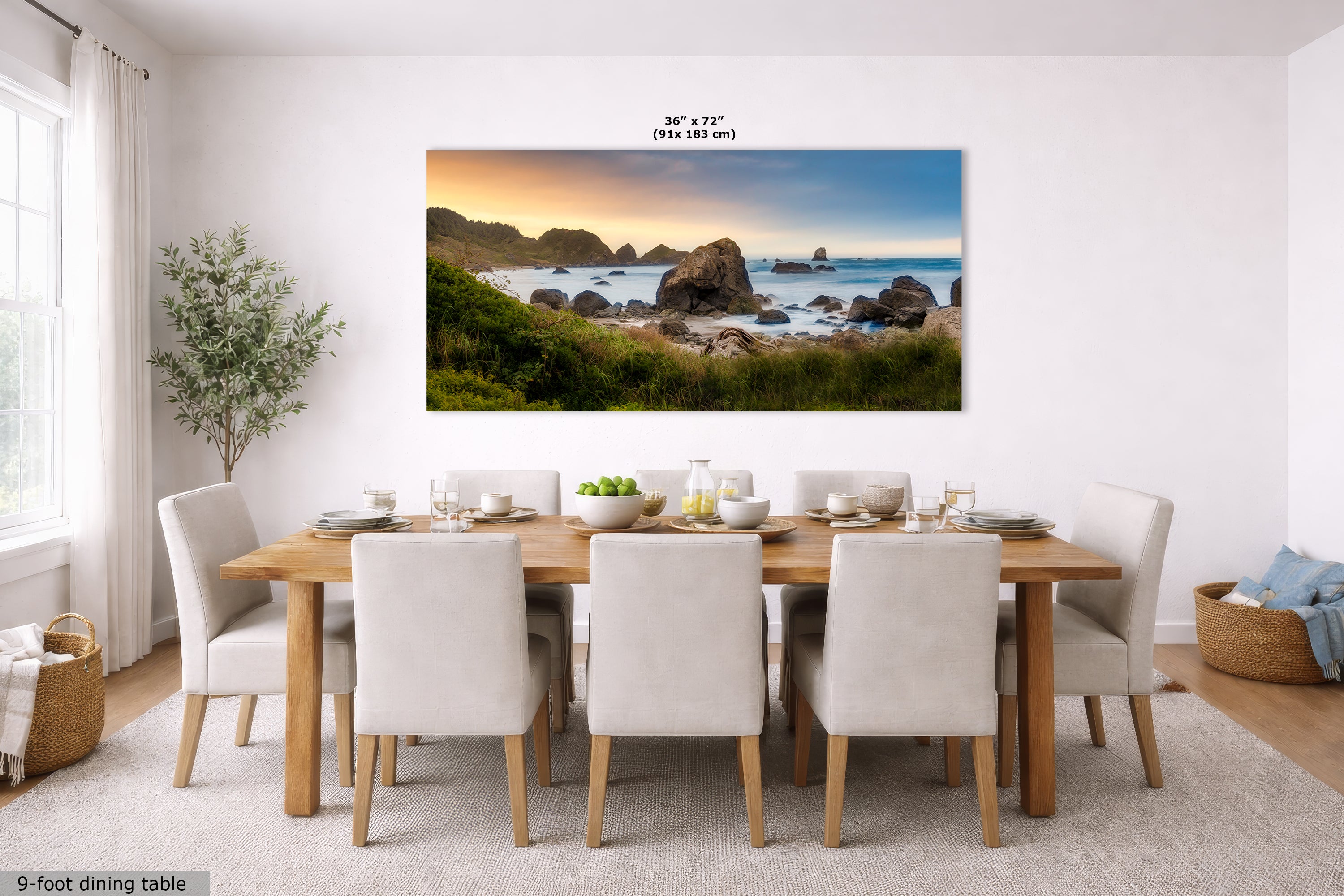 Lone Ranch Beach Oregon Coast Ocean Picture, Pacific Northwest Nature Photo Relaxation Artwork for Meditation, Apartment, Office & House Decor