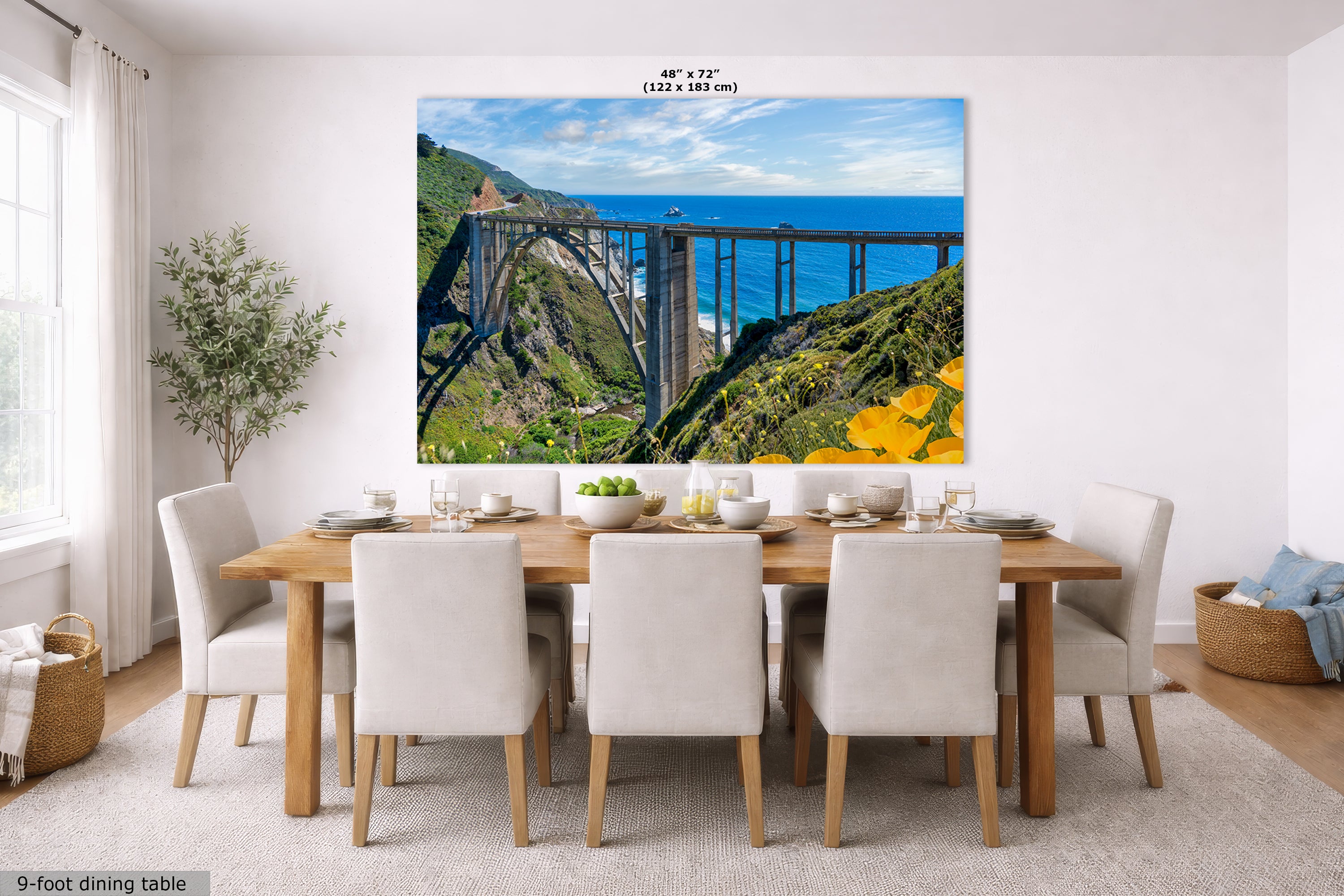 Bixby Bridge Ocean Picture, Big Sur California Coastline Nature Photo