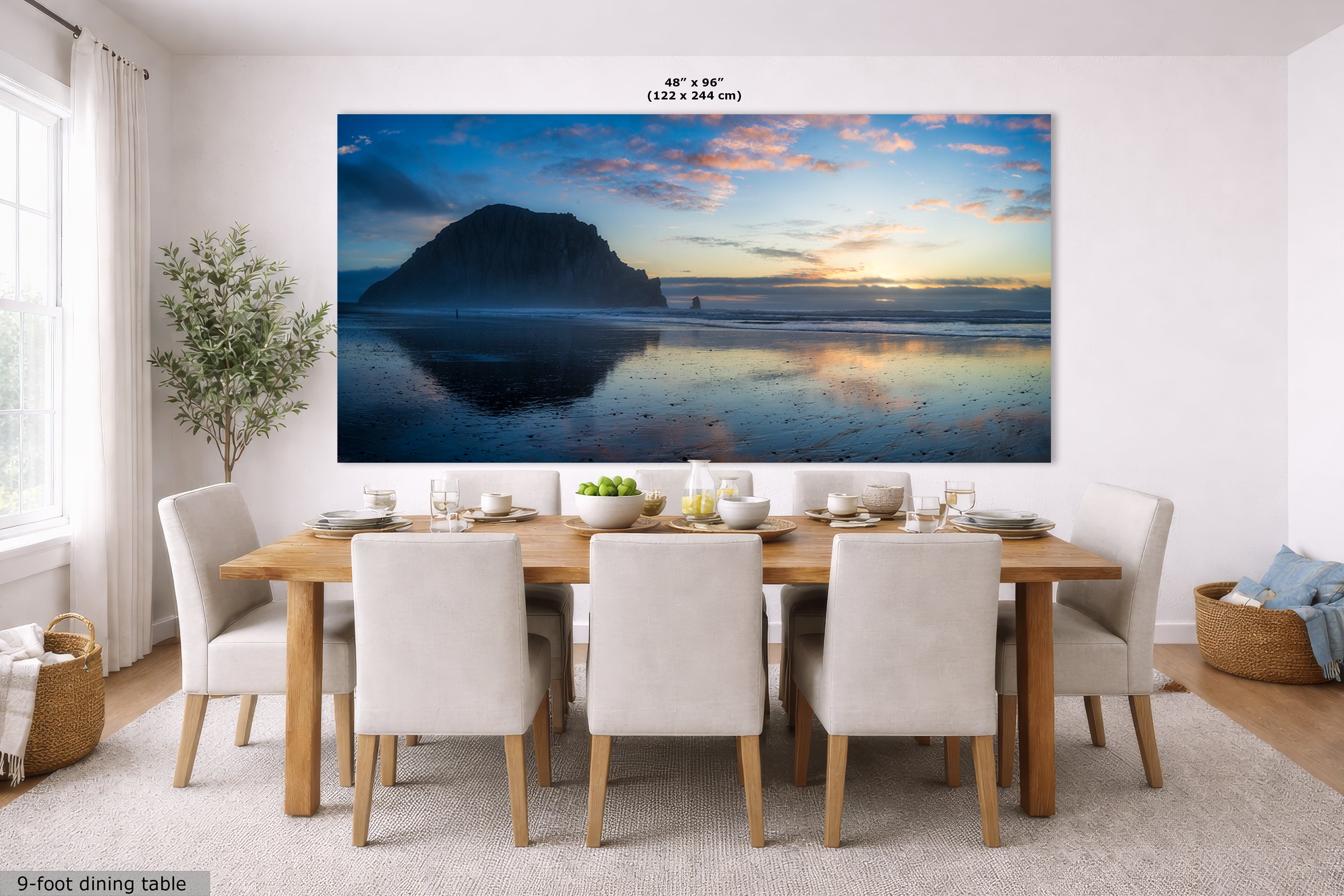 Limited Edition Fine Art Photography, Ocean Picture Morro Rock California Coastline Reflection