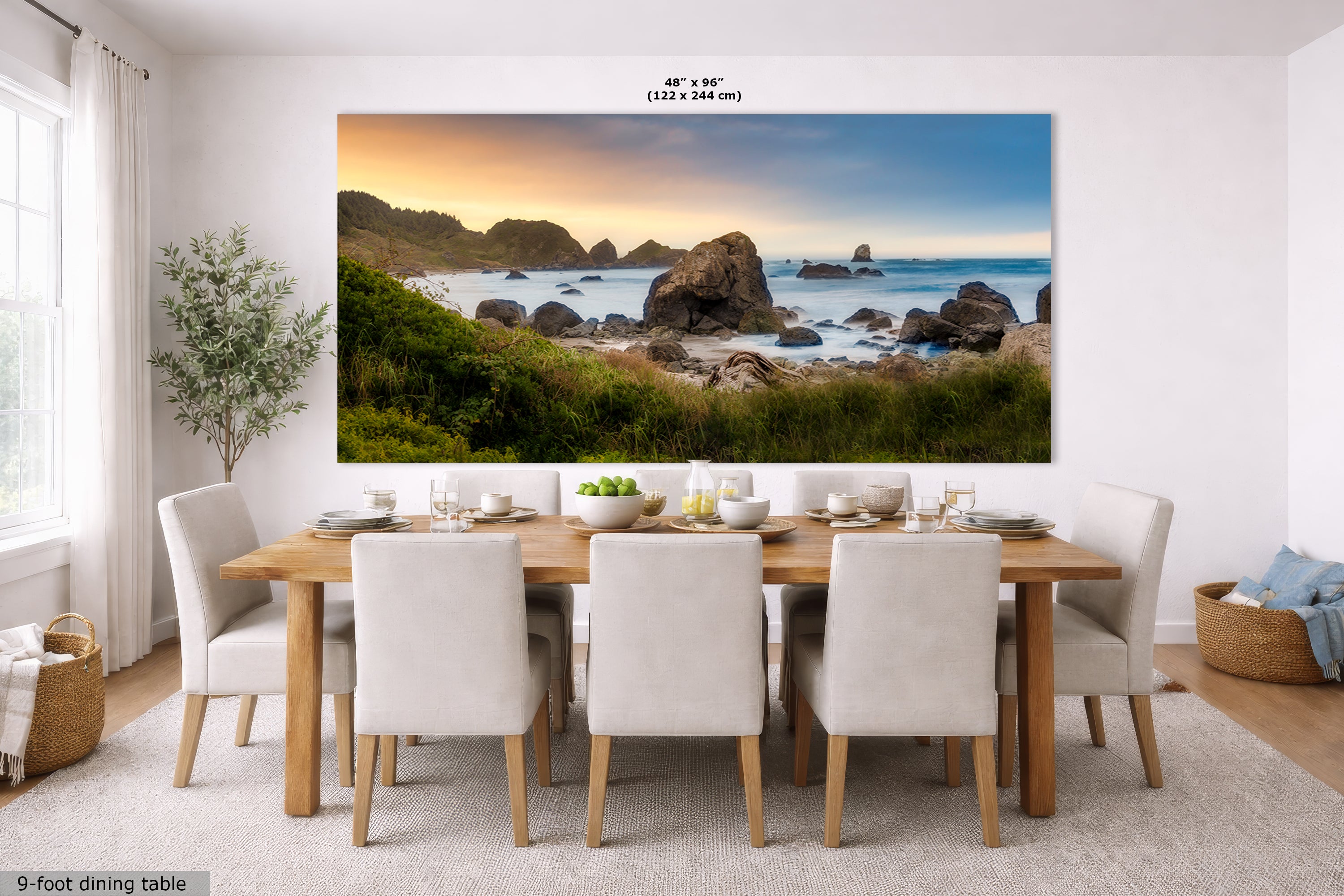 Lone Ranch Beach Oregon Coast Ocean Picture, Pacific Northwest Nature Photo Relaxation Artwork for Meditation, Apartment, Office & House Decor