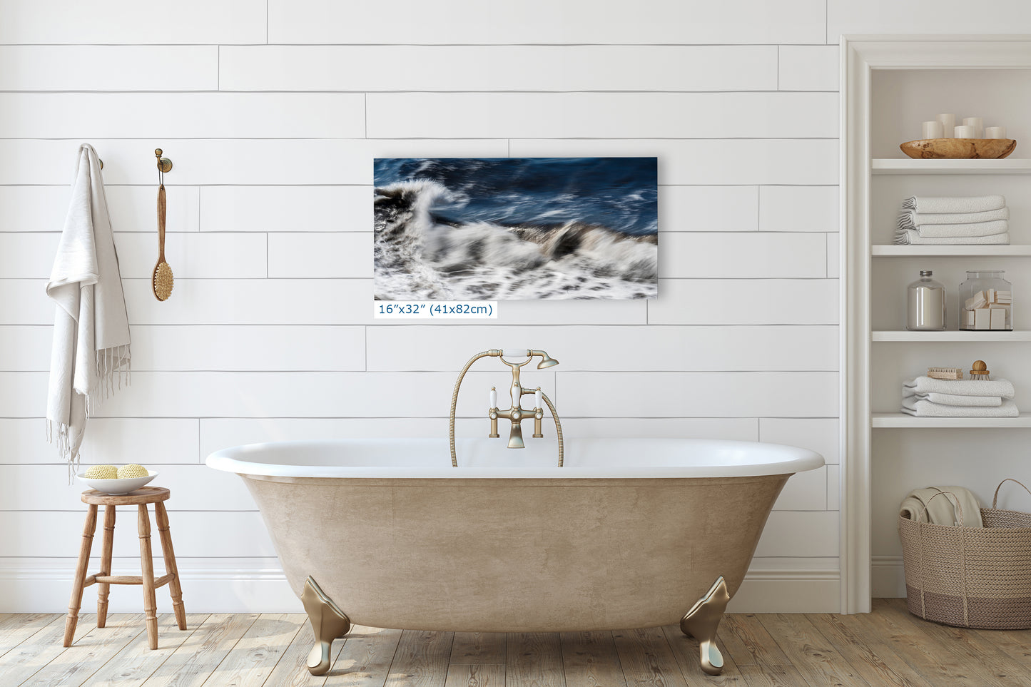 Beach Waves Ocean Picture Impressionist Art Nature Photo