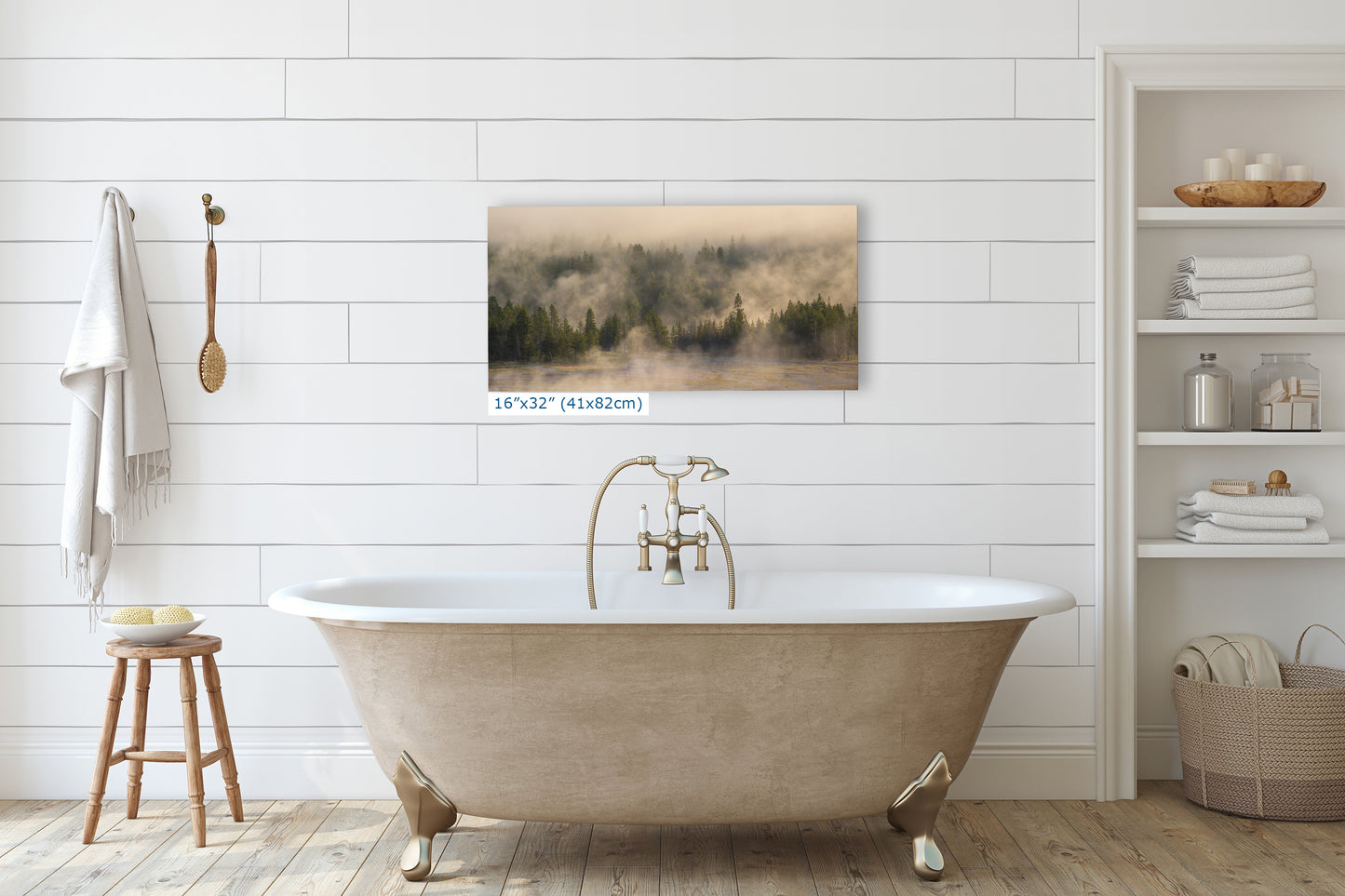 Foggy Forest Picture Forest Bathing Nature Photo, Yellowstone Misty Trees Wall Art, Cabin Decor, Canvas, Paper, Metal Prints