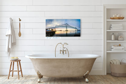 Astoria-Megler Bridge Picture Sunset, Oregon Coast Ocean Picture, Pacific Northwest