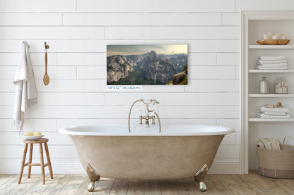 Glacier Point Yosemite National Park Nature Photo Relaxation Artwork of Half Dome for Meditation, Office, and House Decor