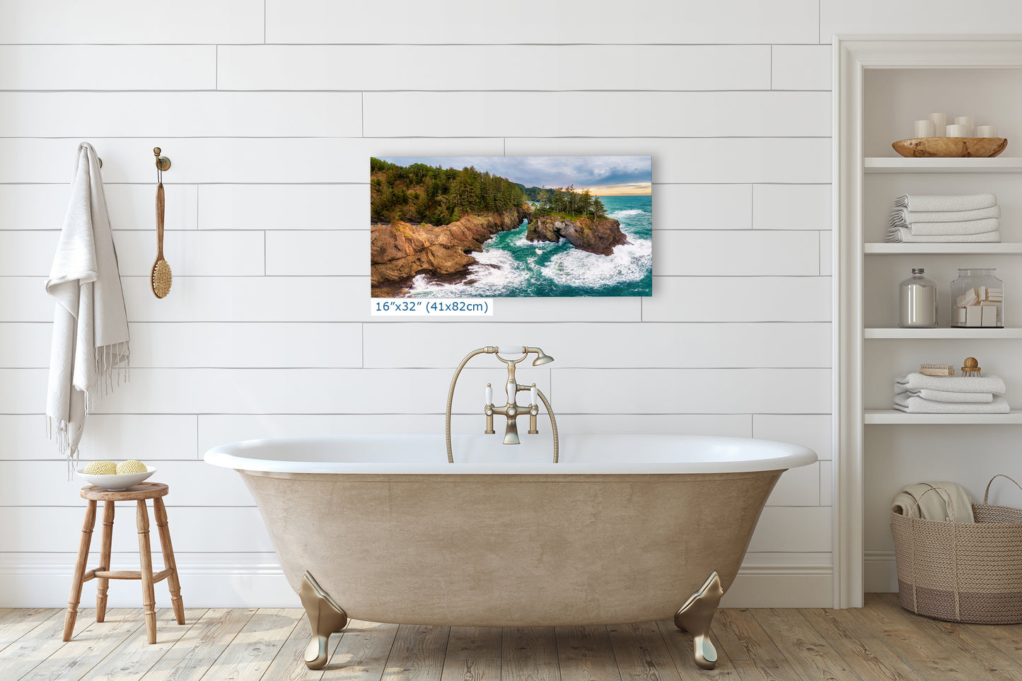 Oregon Coast Ocean Picture - Breathtaking Pacific Northwest Nature Photo for Relaxation, Meditation and Stylish Decor