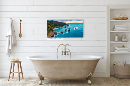 Aerial Oregon Coast Ocean Picture Panorama, Pacific Northwest Nature Photo