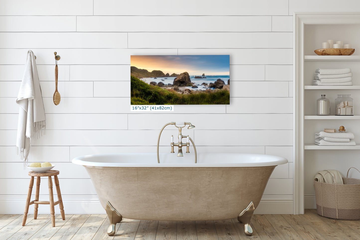 Lone Ranch Beach Oregon Coast Ocean Picture, Pacific Northwest Nature Photo Relaxation Artwork for Meditation, Apartment, Office & House Decor
