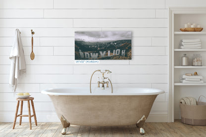 Hollywood Sign Los Angeles Skyline Retro Southern California Cityscape Urban Decor for Home or Office