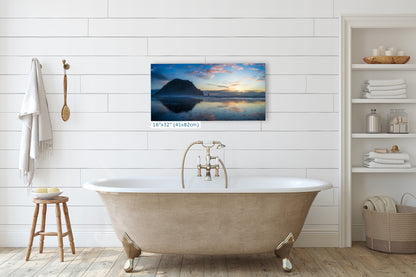 Morro Bay California Coastline Ocean Picture Nature Photo, Morro Rock Reflection, Coastal Relaxation Artwork, Dorm Room, Office & House Decor