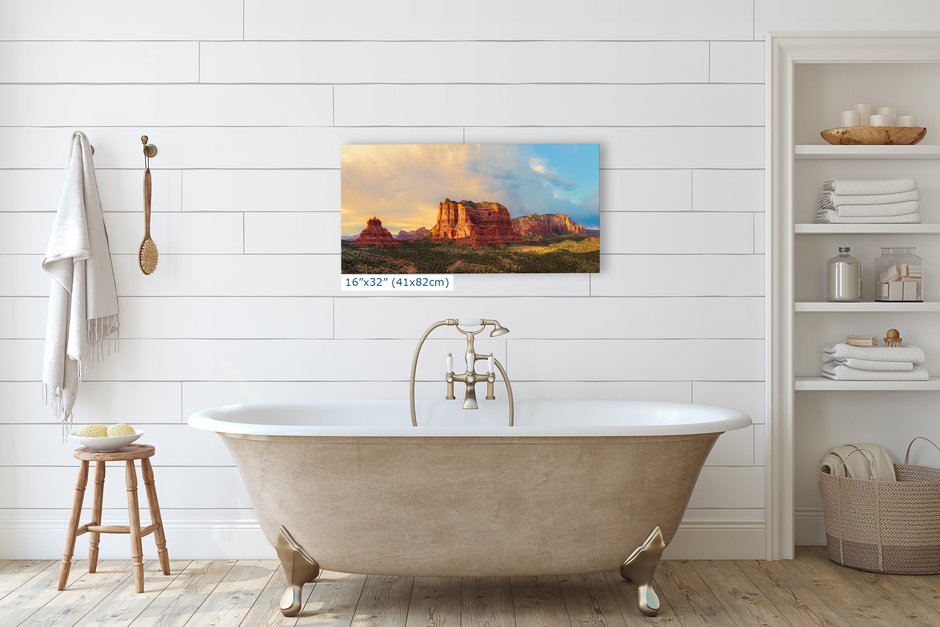 Courthouse Butte & Bell Rock Sedona Arizona Desert Picture, Southwestern Wall Art, Red Rock Scenic Nature Photo, House Decor Gift