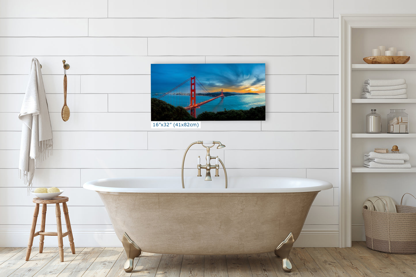 San Francisco Golden Gate Bridge Picture California Coastline | Panoramic Photo or Home Decor, Office, Dorm Room, Gift for Him, Housewarming