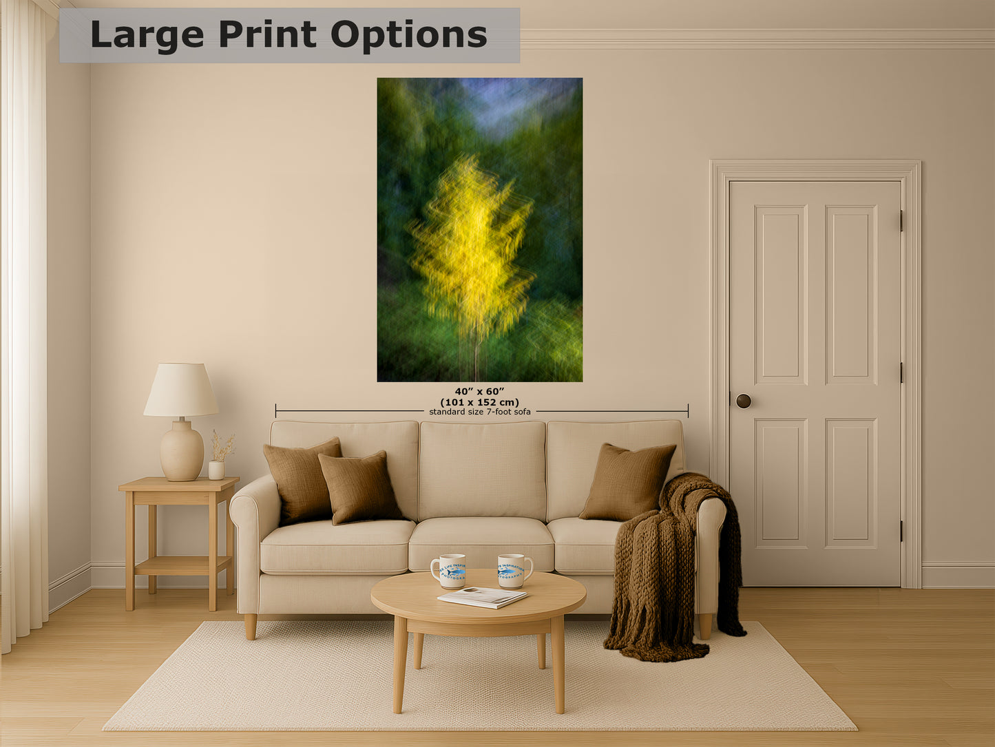 Impressionist Art Forest Picture Abstract Nature Photo, Relaxation Artwork, Forest Bathing Wall Decor, Meditation, Bohemian Style Canvas Print