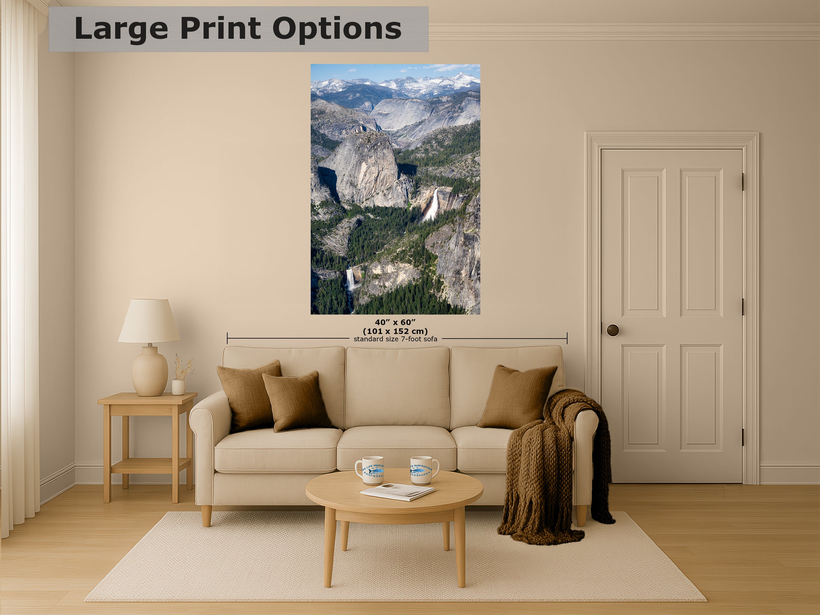 Yosemite Wall Art, Glacier Point Mountain Landscape Nature Photo