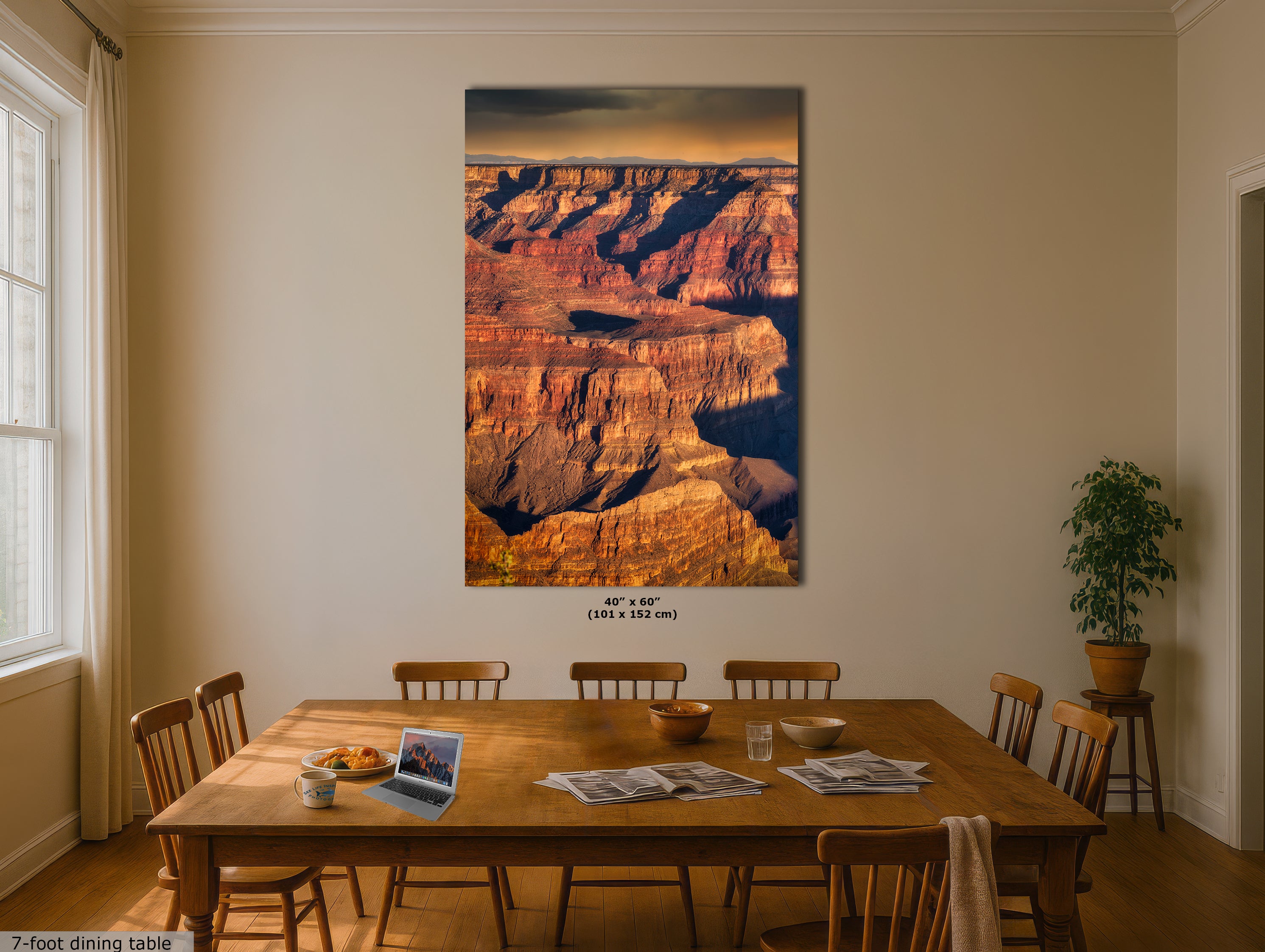 Grand Canyon National Park, Arizona Desert Picture Nature Photo, Bohemian Style Relaxation Artwork for Meditation, Apartment, Office & House Decor