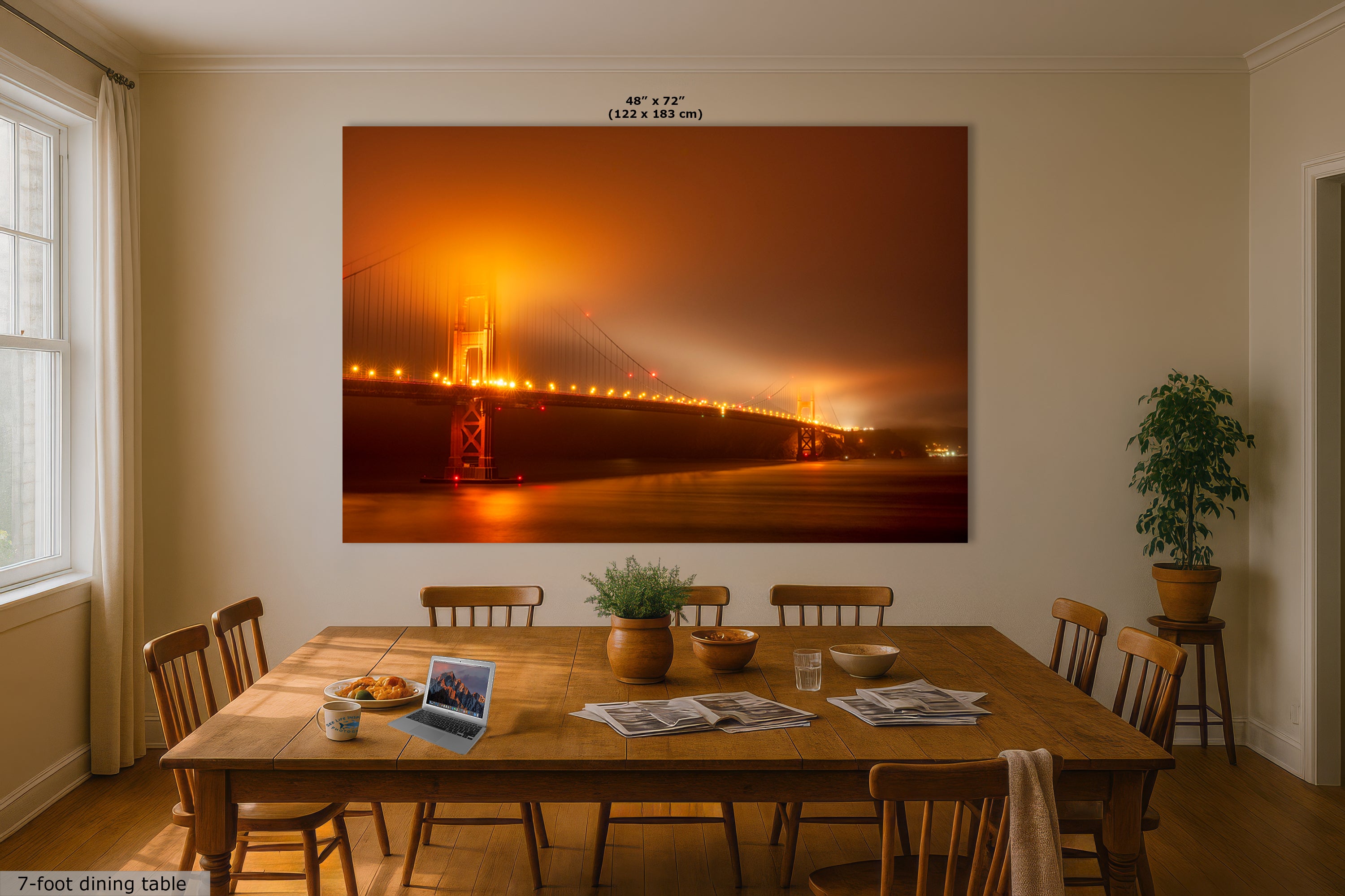 Limited Edition Fine Art Photography Bridge Picture, San Francisco's Glowing Golden Gate