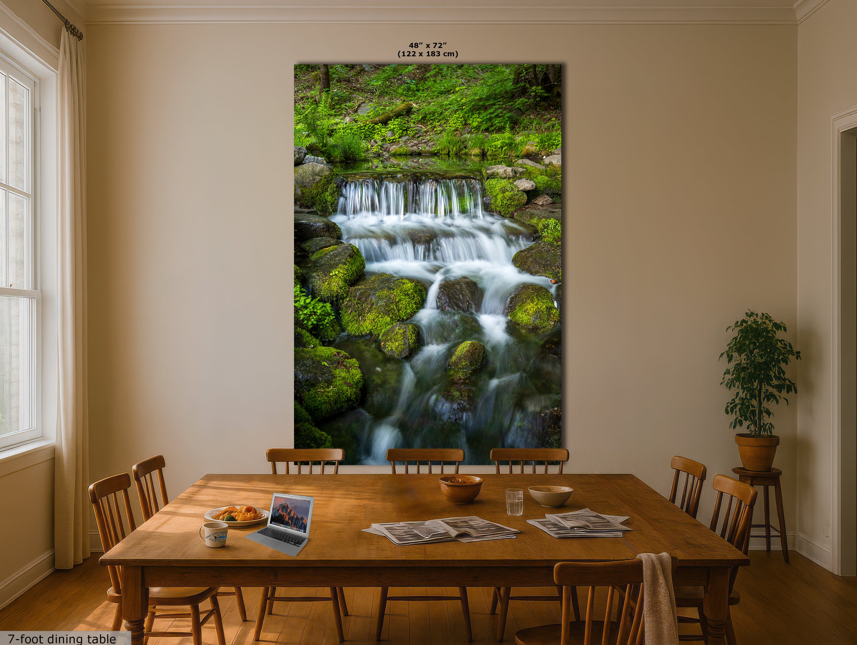 Yosemite National Park Waterfall Picture Nature Photo Relaxation Artwork for Meditation, Office, Apartment, and House Decor