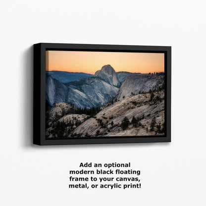 Glacier Point Yosemite National Park Mountain Picture, Half Dome Nature Photo Canvas Relaxation Artwork