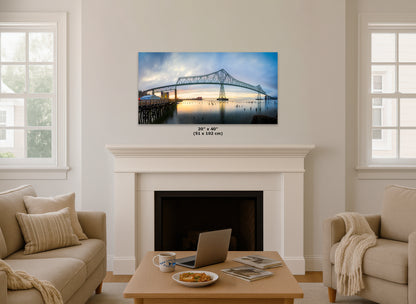 Astoria-Megler Bridge Picture Sunset, Oregon Coast Ocean Picture, Pacific Northwest