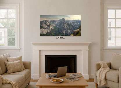 Glacier Point Yosemite National Park Nature Photo Relaxation Artwork of Half Dome for Meditation, Office, and House Decor