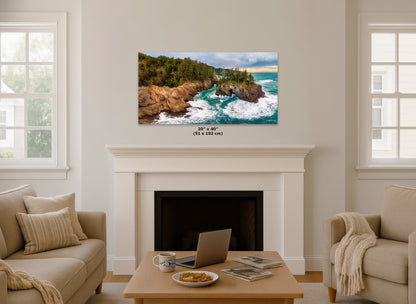 Oregon Coast Ocean Picture - Breathtaking Pacific Northwest Nature Photo for Relaxation, Meditation and Stylish Decor